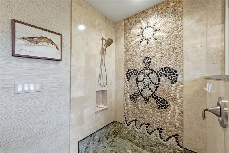 Guest bathroom with walk-in shower