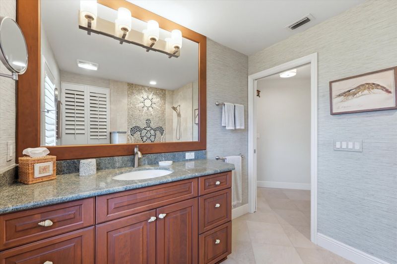 Guest bathroom with walk-in shower