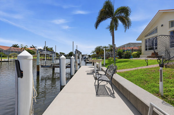 Don't forget the boat! Great fishing area. Dock size: 7' x 45' with power, water and fish cleaning station (Boat lift is not for guest use)