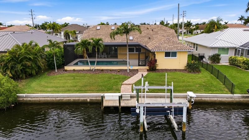 Dock size 7' x 30' with electricity, water, and a fish cleaning station
