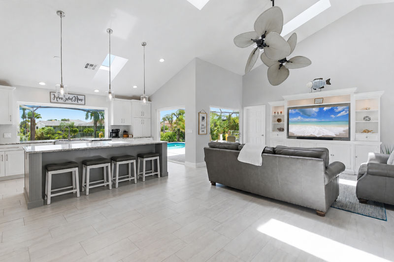 Bright, open living area