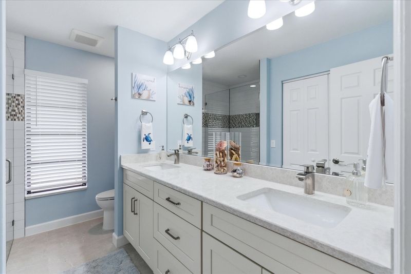 Guest bathroom, walk-in shower