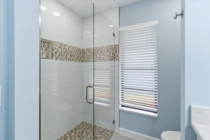 Guest bathroom, walk-in shower