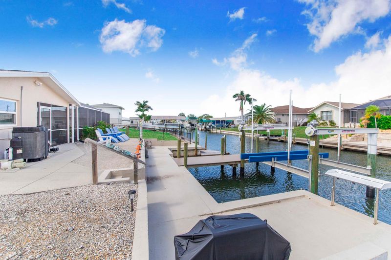 Two large docks. Docks include BBQ grill and fish cleaning station. Dock 1: 22' x 6'. Dock 2: 47' x 4' (boat lift not for use)