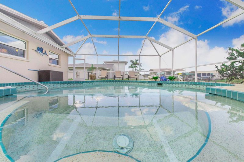 Sparkling pool overlooking the canal. Pool size: 23' x 12' x 5.5'