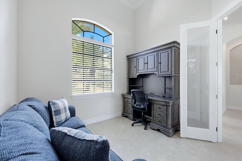 The office area offers a space to work if needed and a queen-sized sleeper sofa for an additional sleeping space