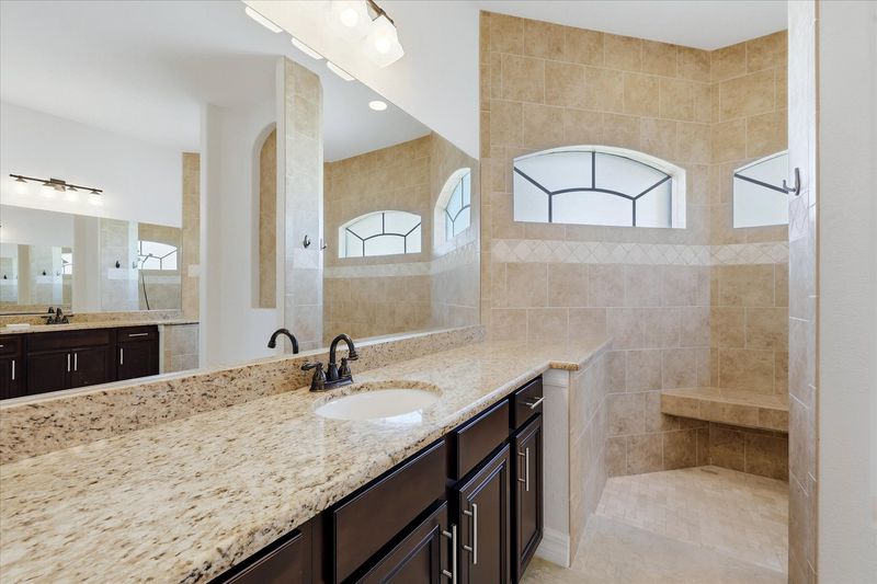 Two vanities make sharing the space easy!