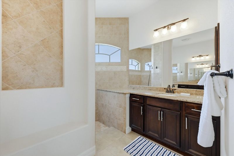 Two vanities make sharing the space easy!