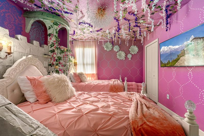 Two Twins Bedroom 8 Upstairs Shared Bathroom 50" Roku TV
Princess Theme
