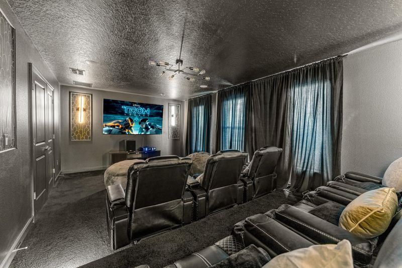 Theater Room Upstairs 85" Roku TV Sound System