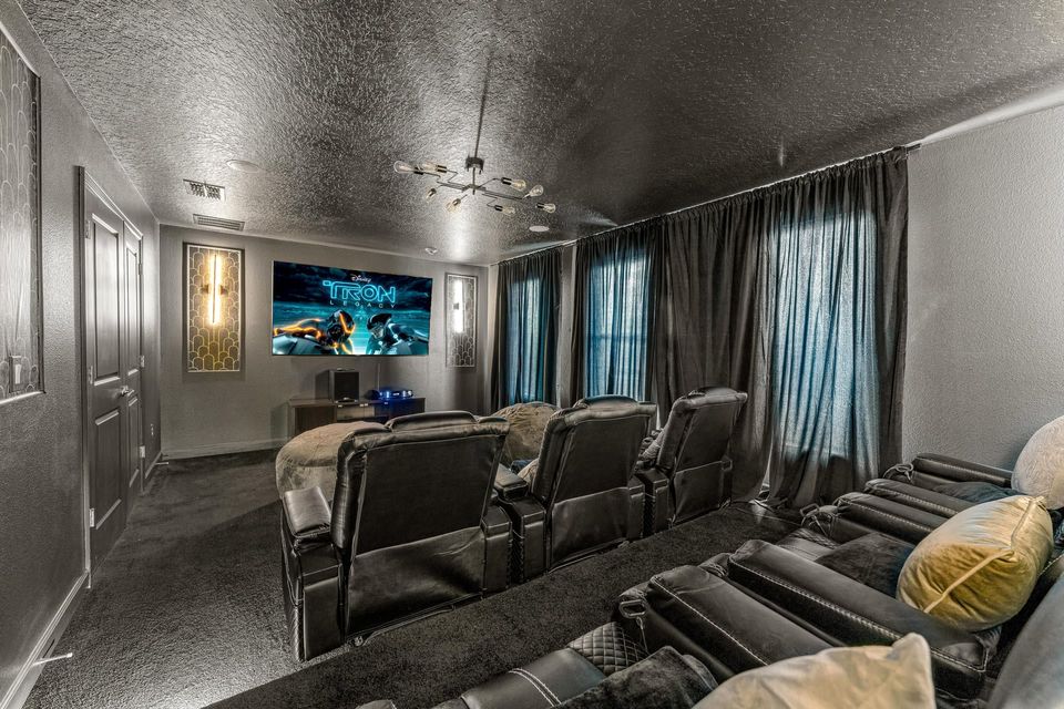 Theater Room Upstairs 85" Roku TV Sound System