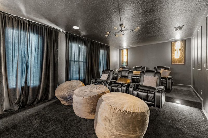 Theater Room Upstairs 85" Roku TV Sound System
