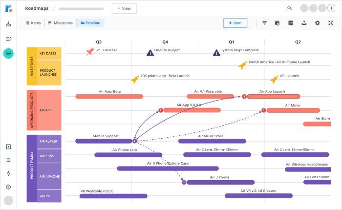 example of product portfolio roadmap