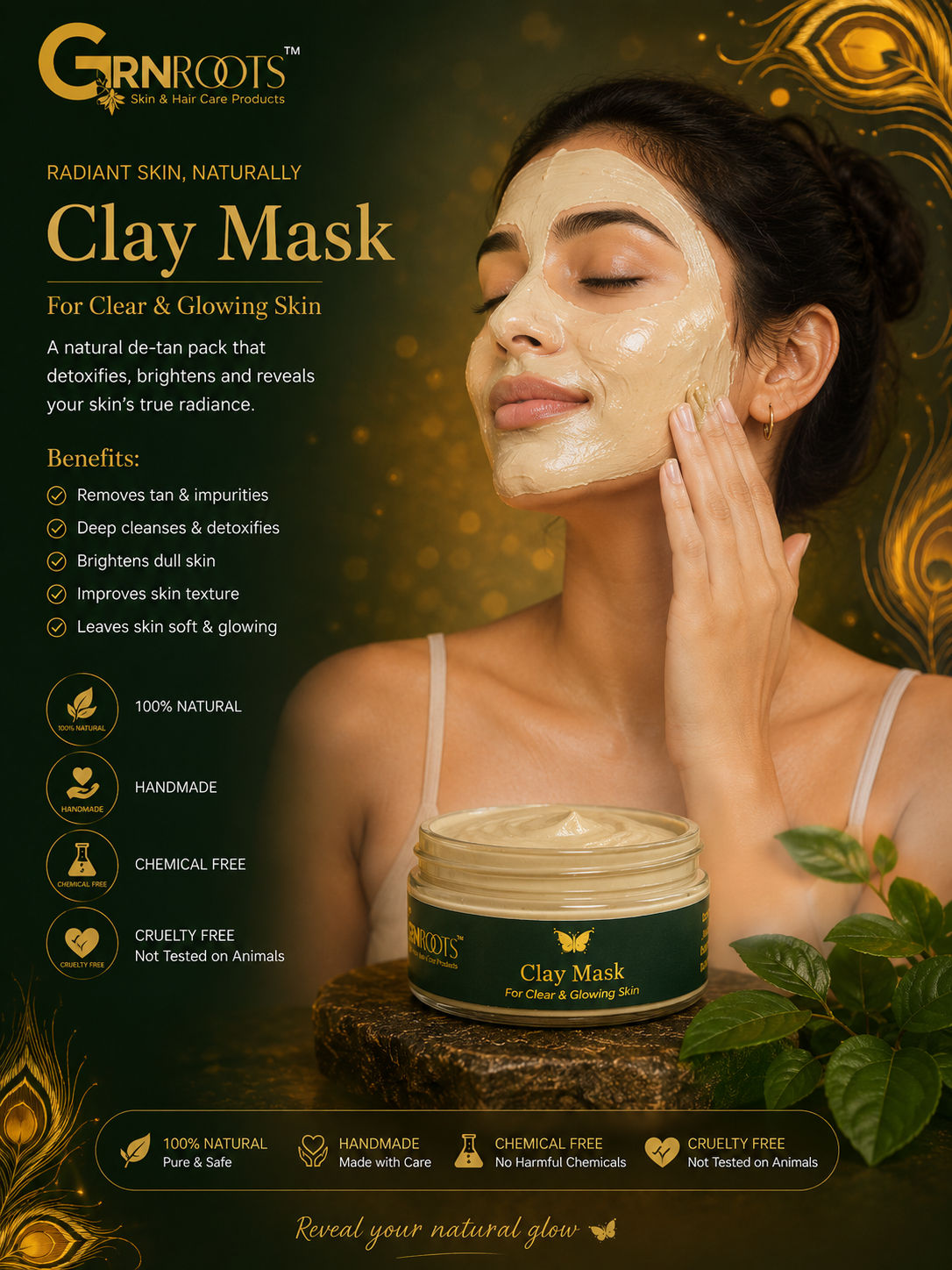 D-Tan Clay Pack – Instant Glow & Tan Removal
