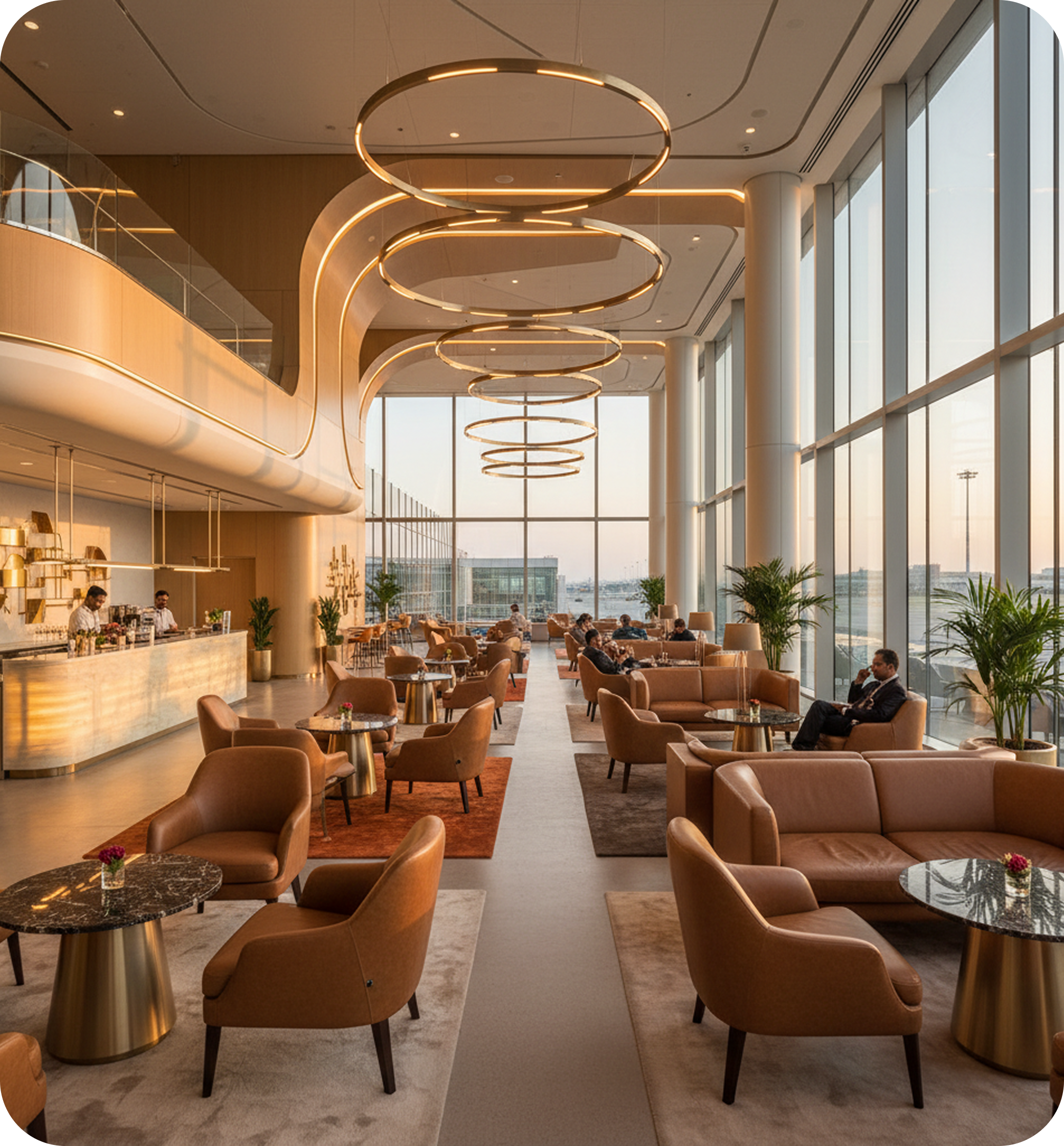 Premium lounge interior