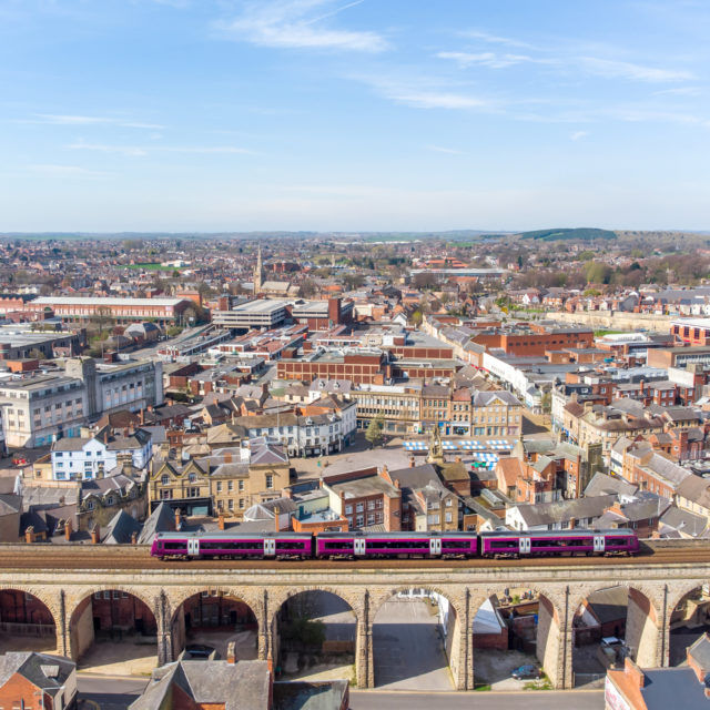 wide shot of northern city, Levelling Up or Regional regeneration