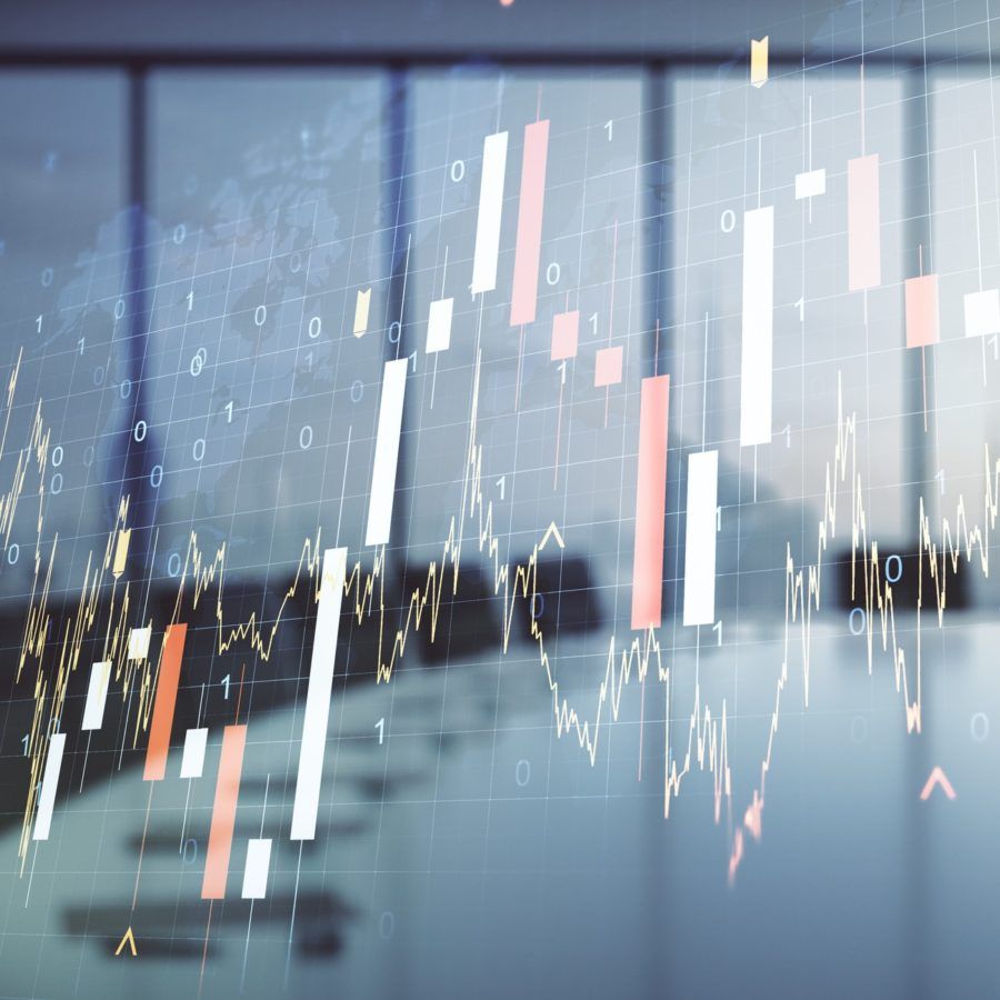 Image of blurred table with overlaid graph