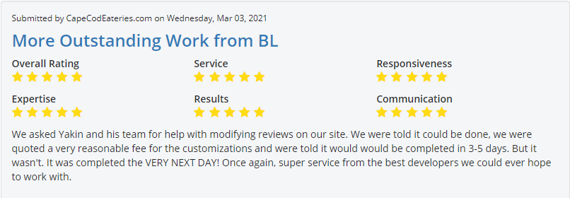 Image for Client Review nine