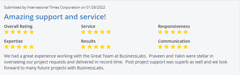 Image for Client Review five