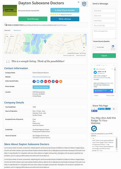 Suboxone Clinic Example