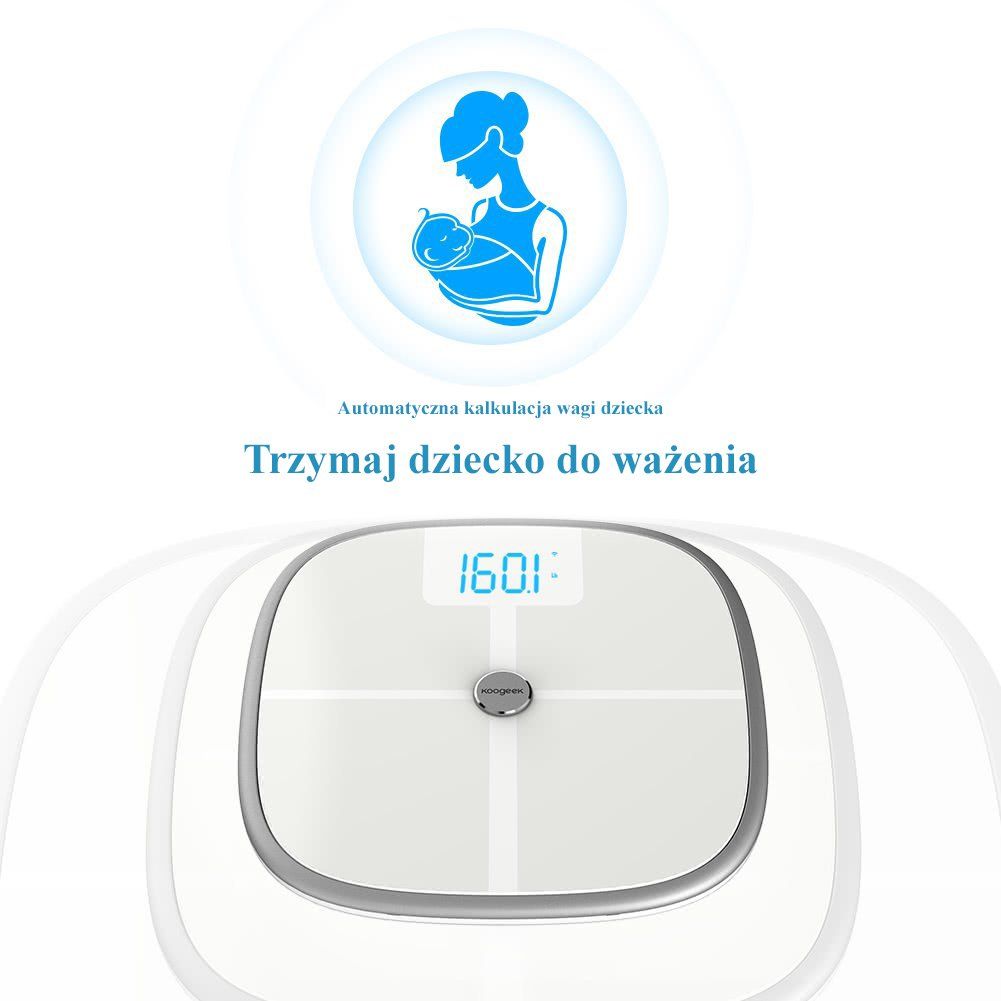 Koogeek Smart Scale Waga Bluetooth WiFi 3 koogeek smart scale waga bluetooth wifi koogeek ks1 dziecko iShack