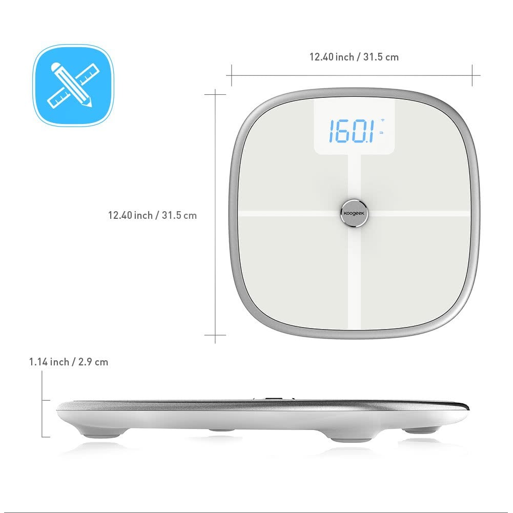 Koogeek Smart Scale Waga Bluetooth WiFi 4 koogeek smart scale waga bluetooth wifi koogeek ks1 wymiary iShack
