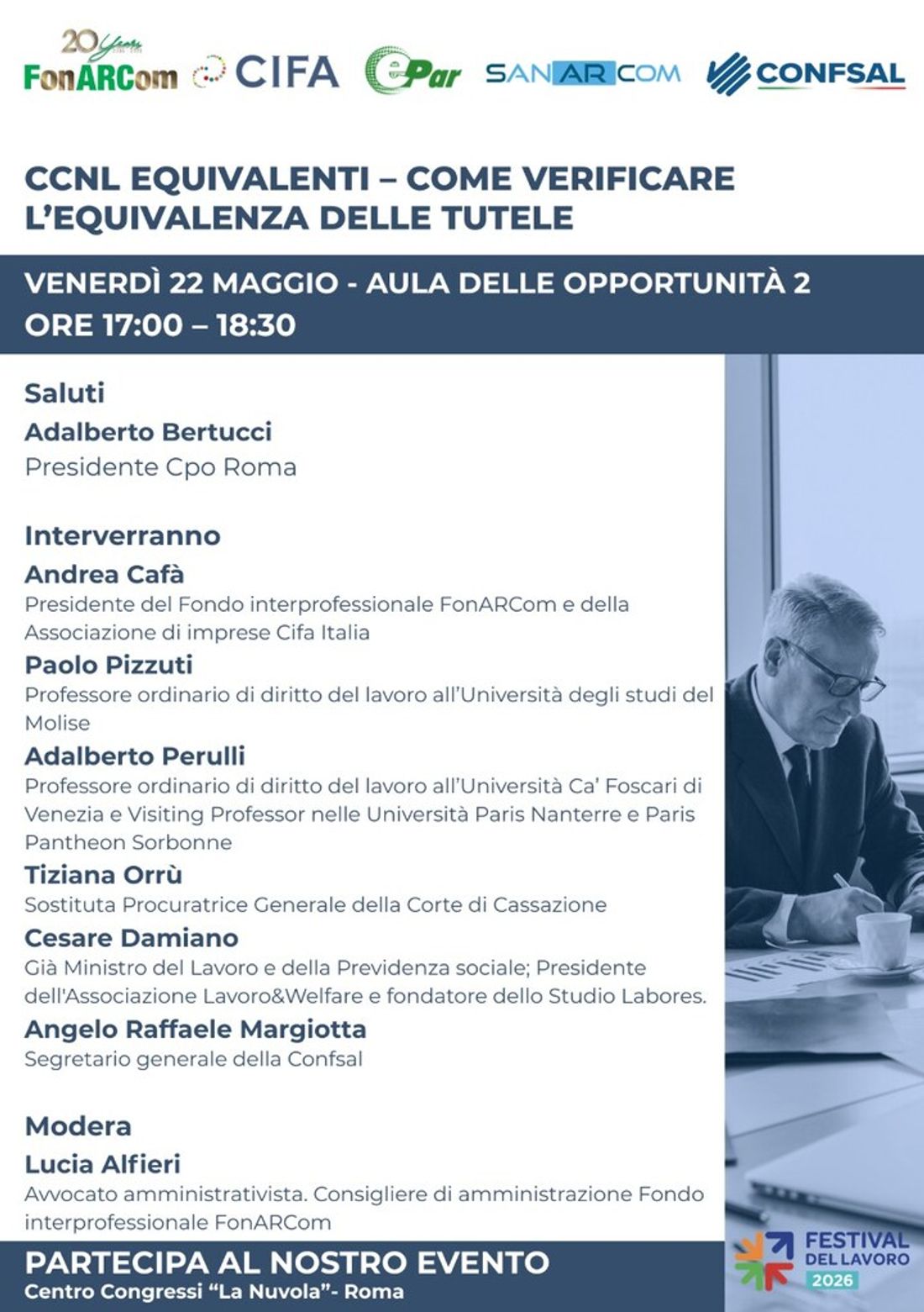 Locandina del panel Ccnl equivalenti — come verificare l’equivalenza delle tutele