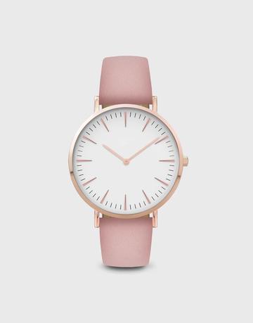 Women’s Minimalist Rose Pink Analog Wrist Watch