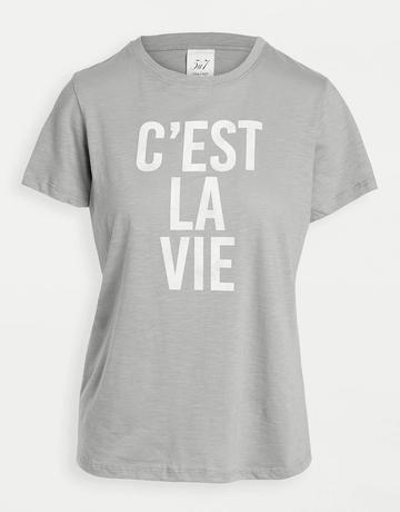 Women's Casual Printed C’EST LA VIE T-Shirt