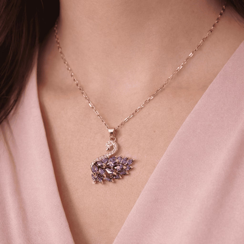 Millenia Dancing Swan Necklace