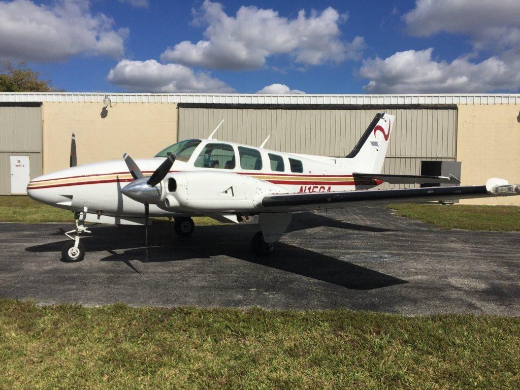 Vintage 1977 Beechcraft Baron aircraft