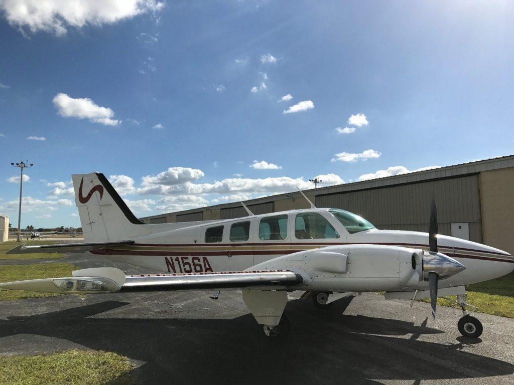 Vintage 1977 Beechcraft Baron aircraft