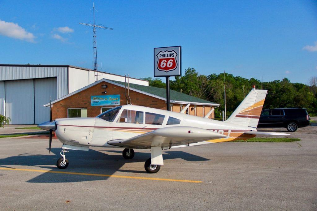 hangared 1968 Piper Arrow aircraft