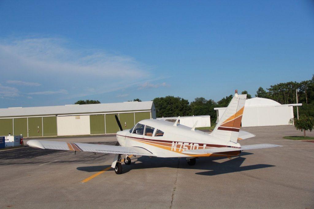 hangared 1968 Piper Arrow aircraft