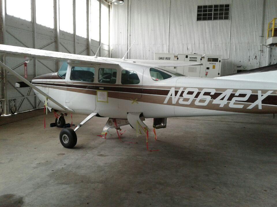 damaged 1962 Cessna 210B aircraft