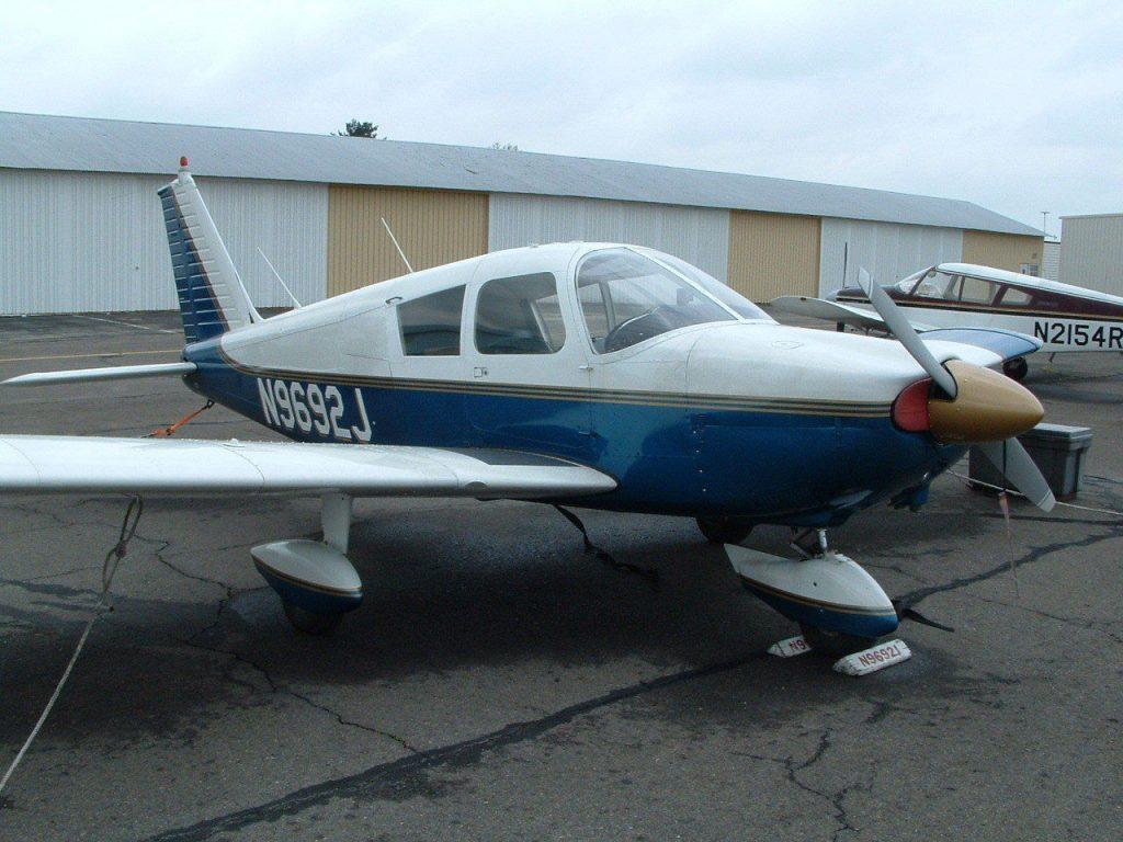 hangared 1967 Piper Cherokee 180 PA aircraft