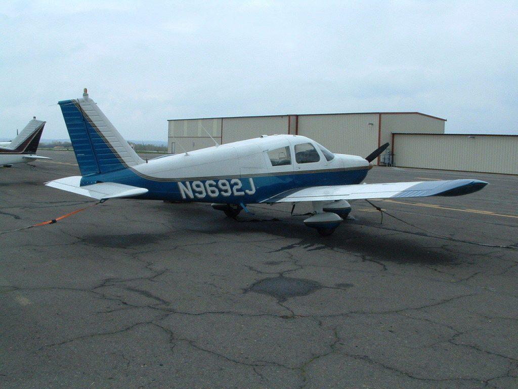 hangared 1967 Piper Cherokee 180 PA aircraft