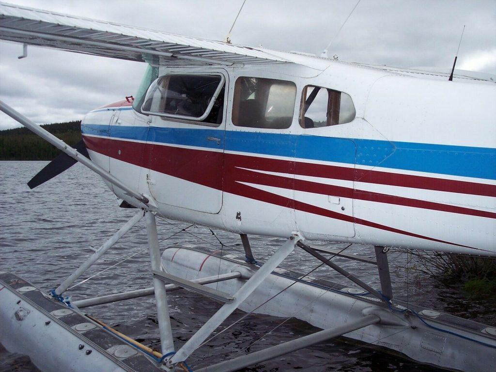floats equipped 1972 Cessna 180 aircraft