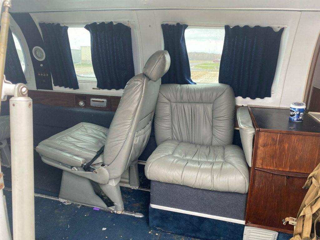 damaged 1973 Piper PA 31P Pressurized Navajo aircraft