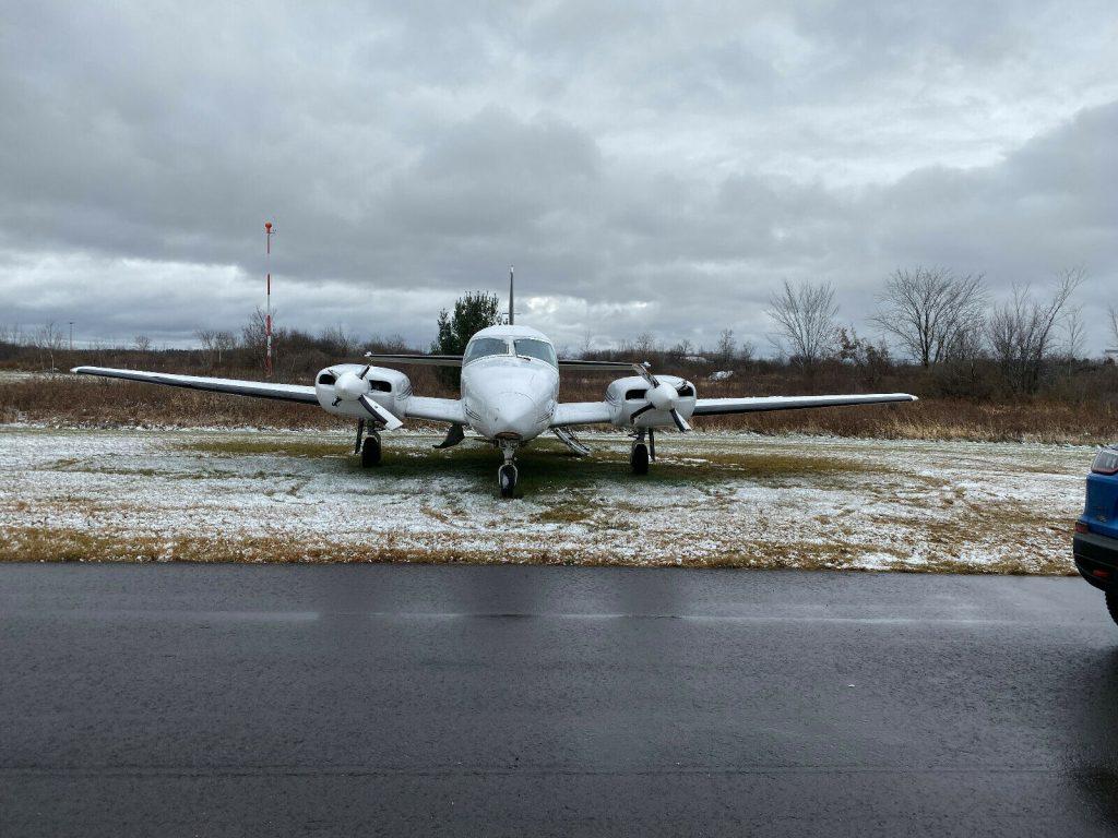 damaged 1973 Piper PA 31P Pressurized Navajo aircraft