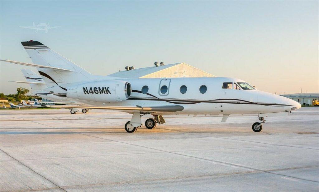 beautiful 1986 Dassault Falcon 100 Jet aircraft