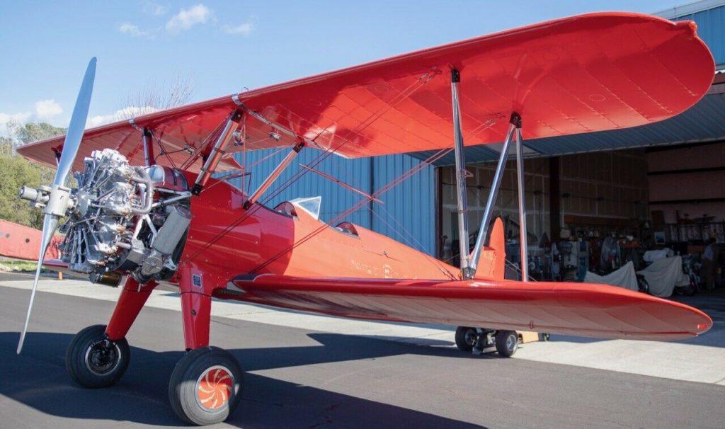 Vintage 1941 Stearman Biplane WWII Trainer aircraft