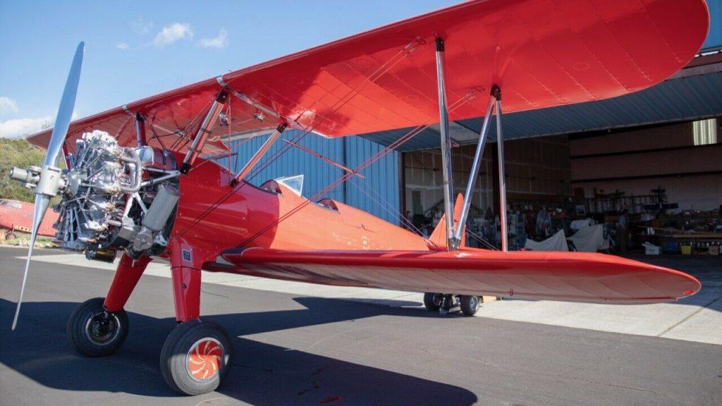 Vintage 1941 Stearman Biplane WWII Trainer aircraft