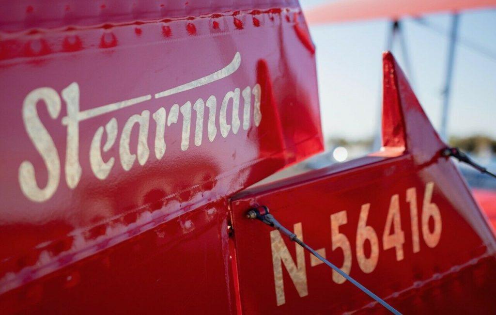 Vintage 1941 Stearman Biplane aircraft