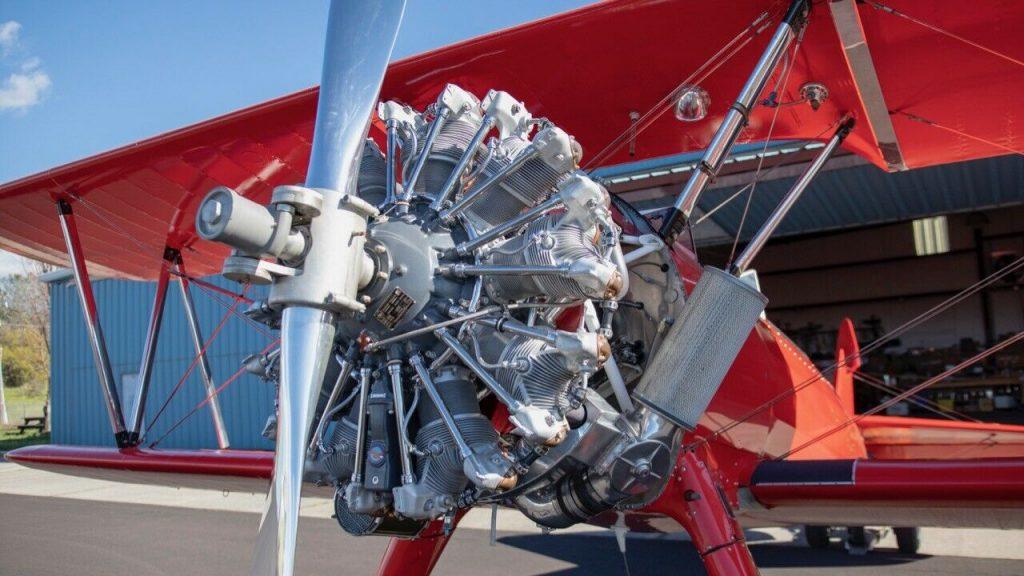 Vintage 1941 Stearman Biplane aircraft