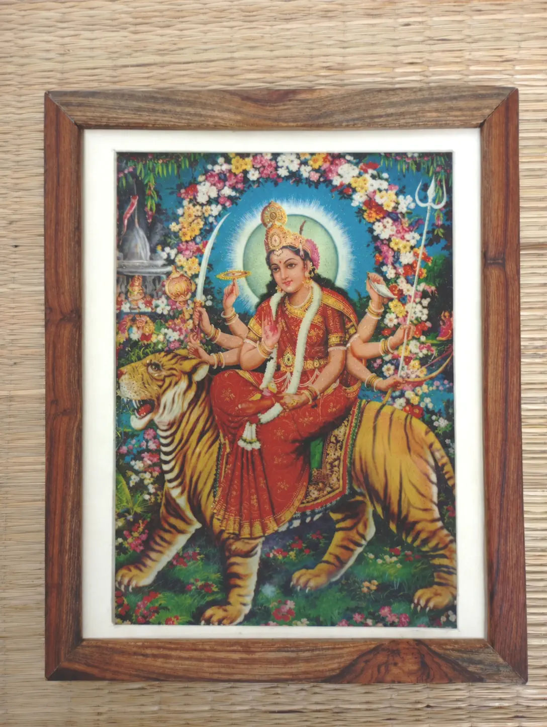 Goddess Ambaji vintage devotional print wall art