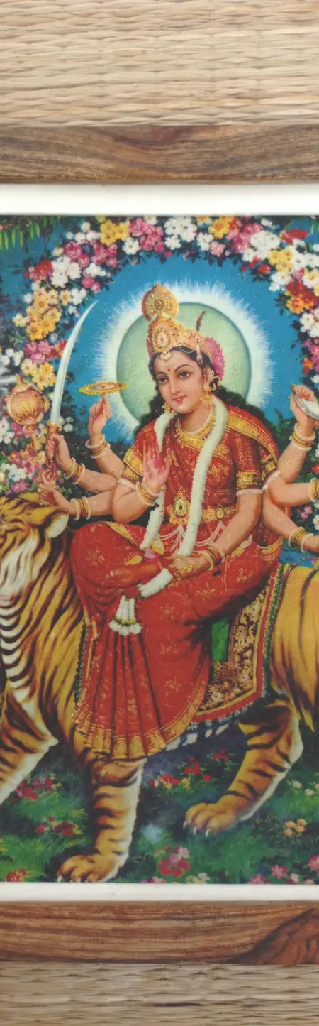 Goddess Ambaji vintage devotional print wall art