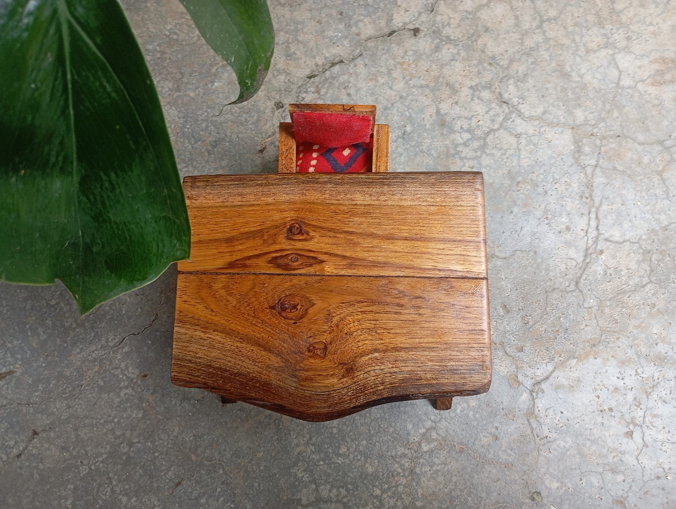 Live Edge Low Teakwood Miniature Table 1:10 - Image 3