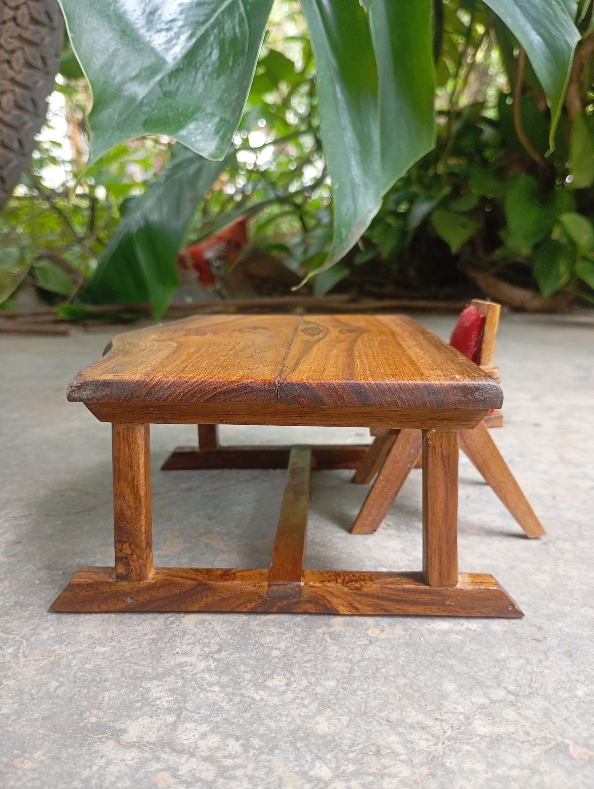 Live Edge Low Teakwood Miniature Table 1:10