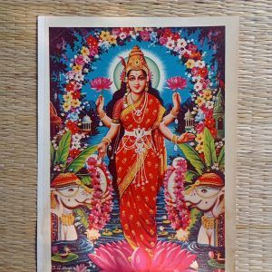 Goddess GajaLakshmi devi Vintage devotional print